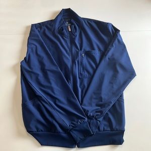 XL navy blue men scrub jacket